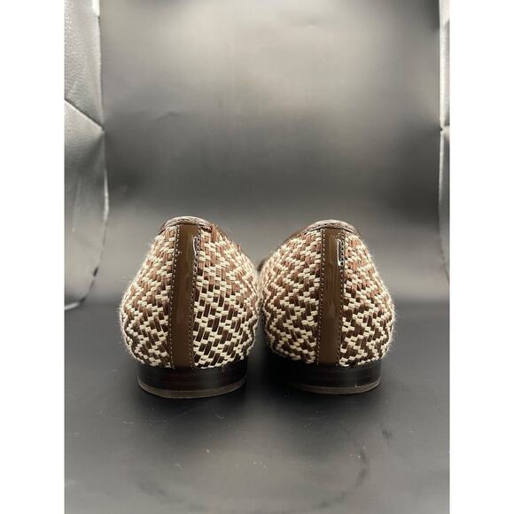 Pre-owned Enzo Angiolini Flats Loafers Women's Slip-On Brown White Flats Size 8 - Picture 4 of 9